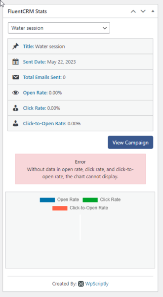 FluentCRM Stats Error
