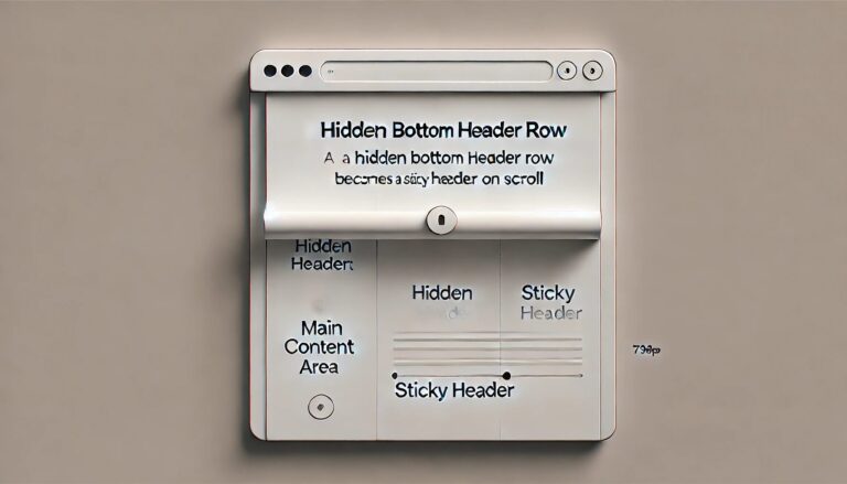 Creating a Hidden Sticky Header on Scroll in Kadence Theme