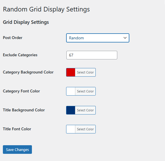 Admin panel