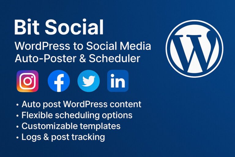 Bit Social WordPress Plugin for Auto Posting to Social Media