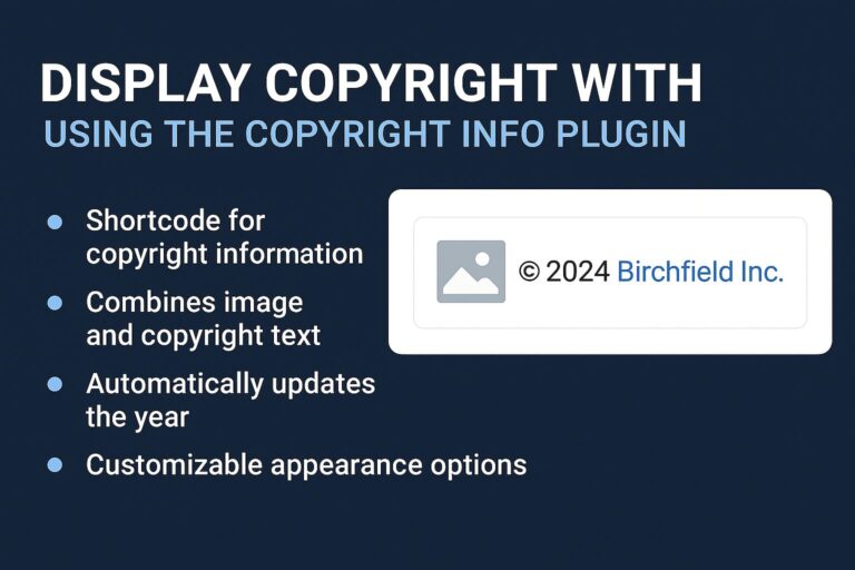 Professional Copyright Plugin for WordPress – Easy, Customizable, and Responsive