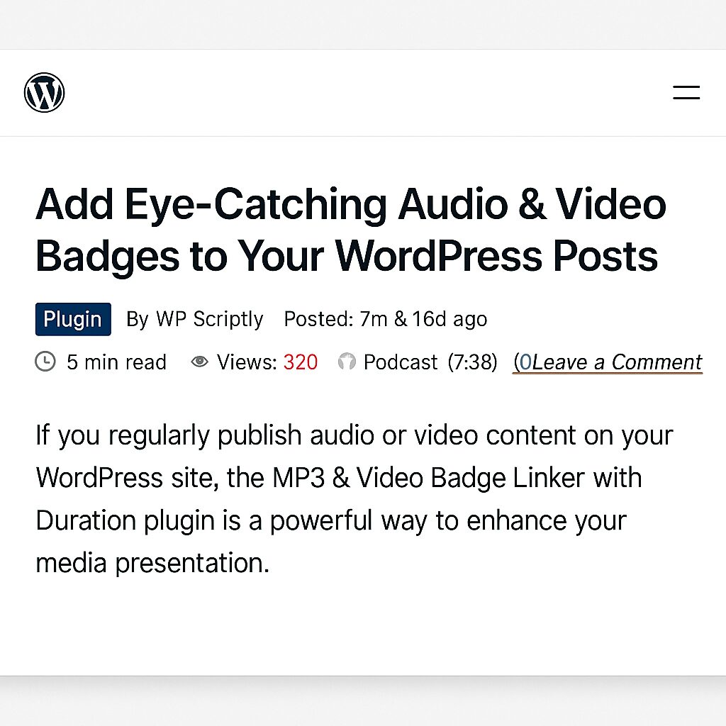 Wordpress Media Post
